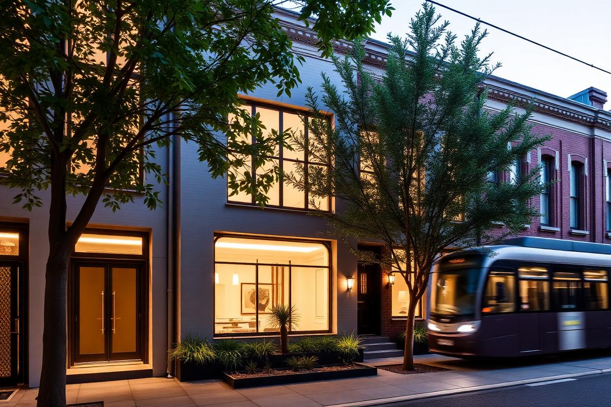 Light-filled townhouse steps from the tram